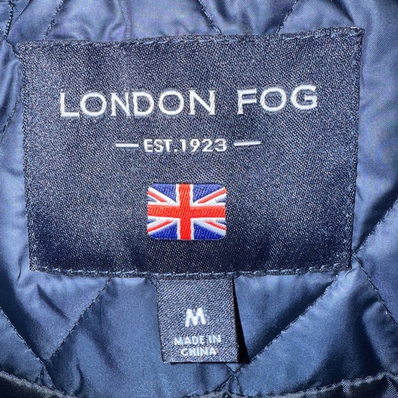 London Fog Navy Quilted Barn Jacket - Picture 3 of 5